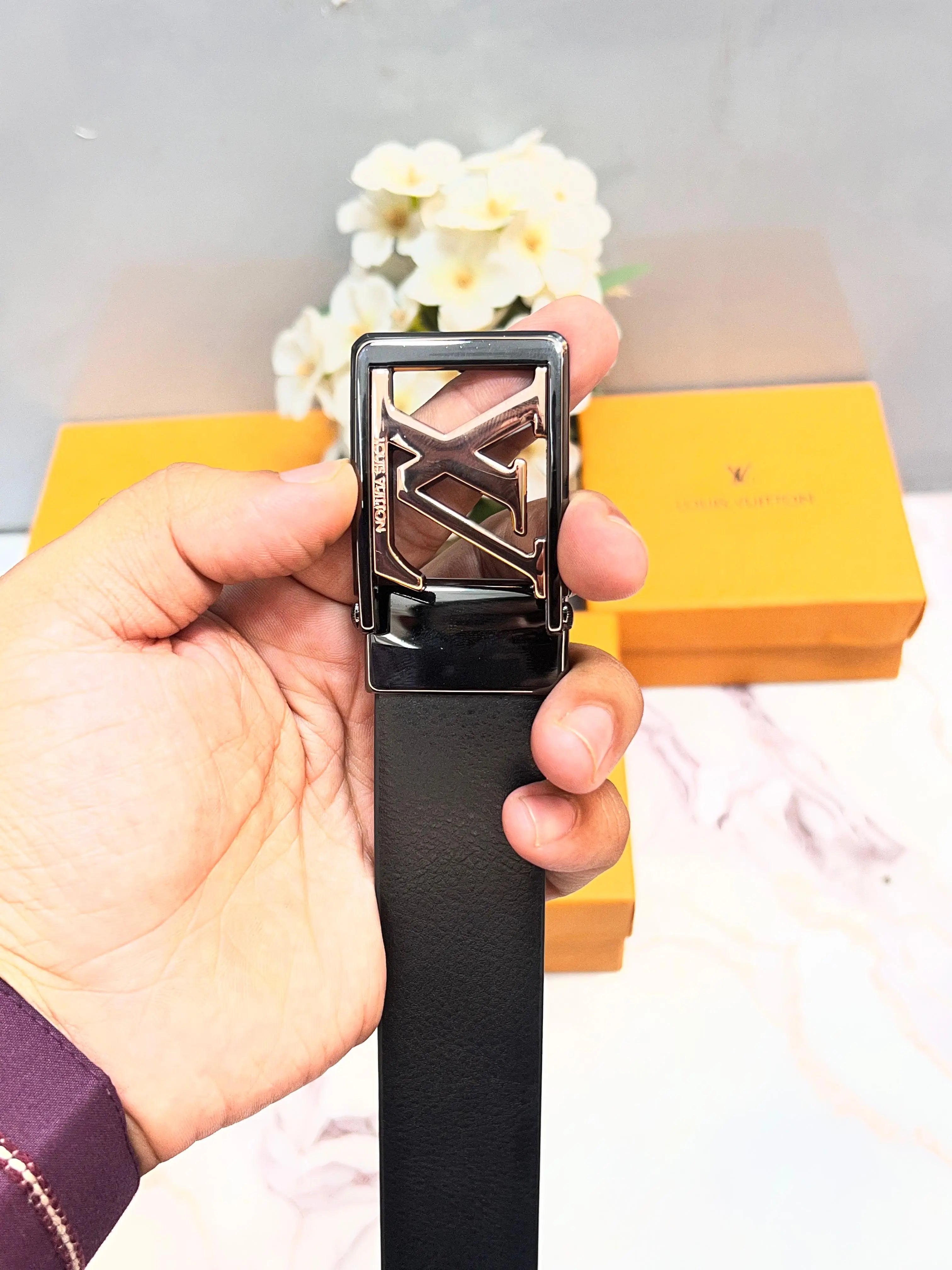 LV LOUIS VUITTON PREMIUM QUALITY REVERSEABLE BELT WITH OG BOX LV-328