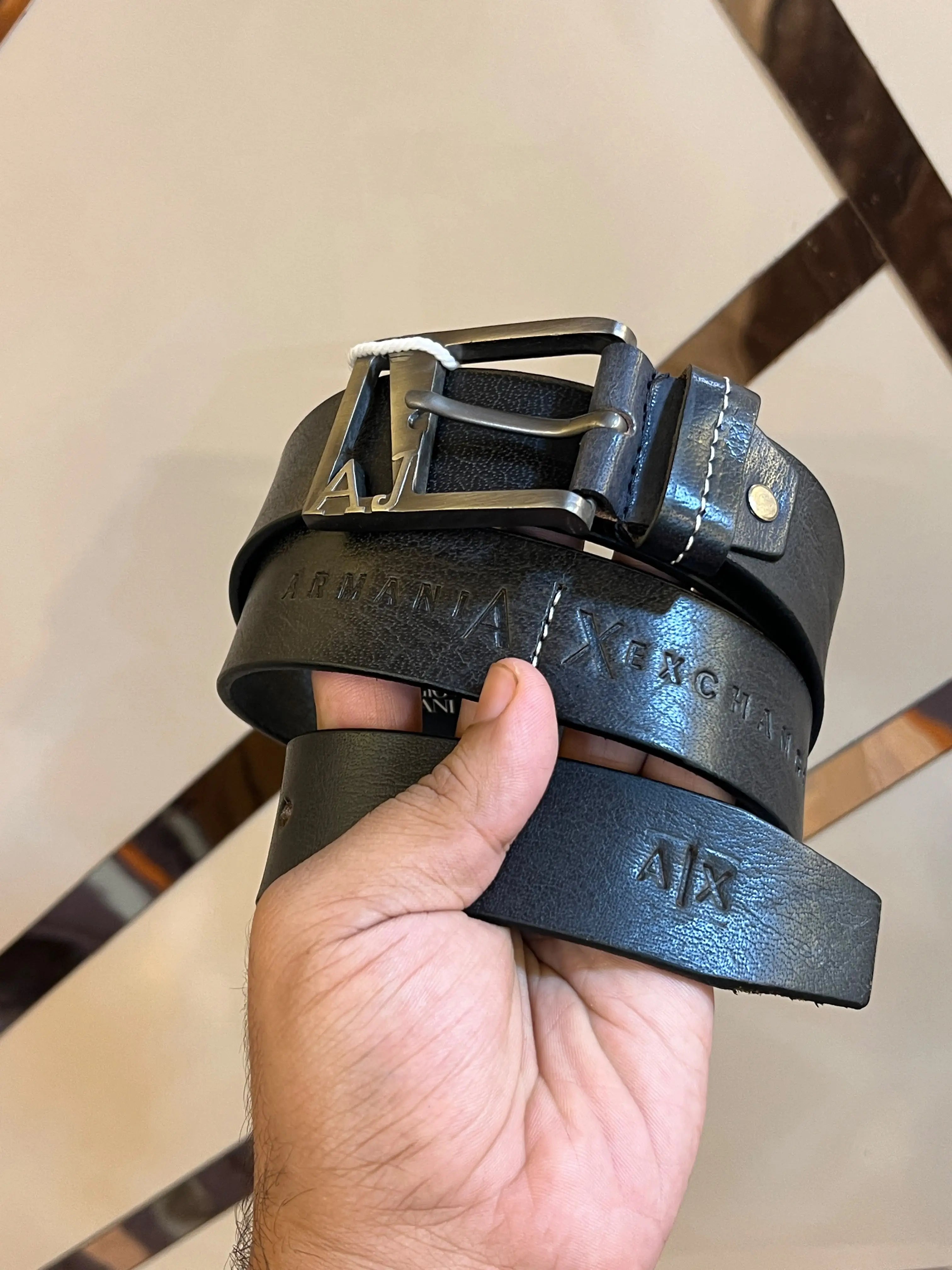 AX ARMANI EXCHANGE PREMIUM QUALITY IMP LEATHER BELTS WITH OG BOX