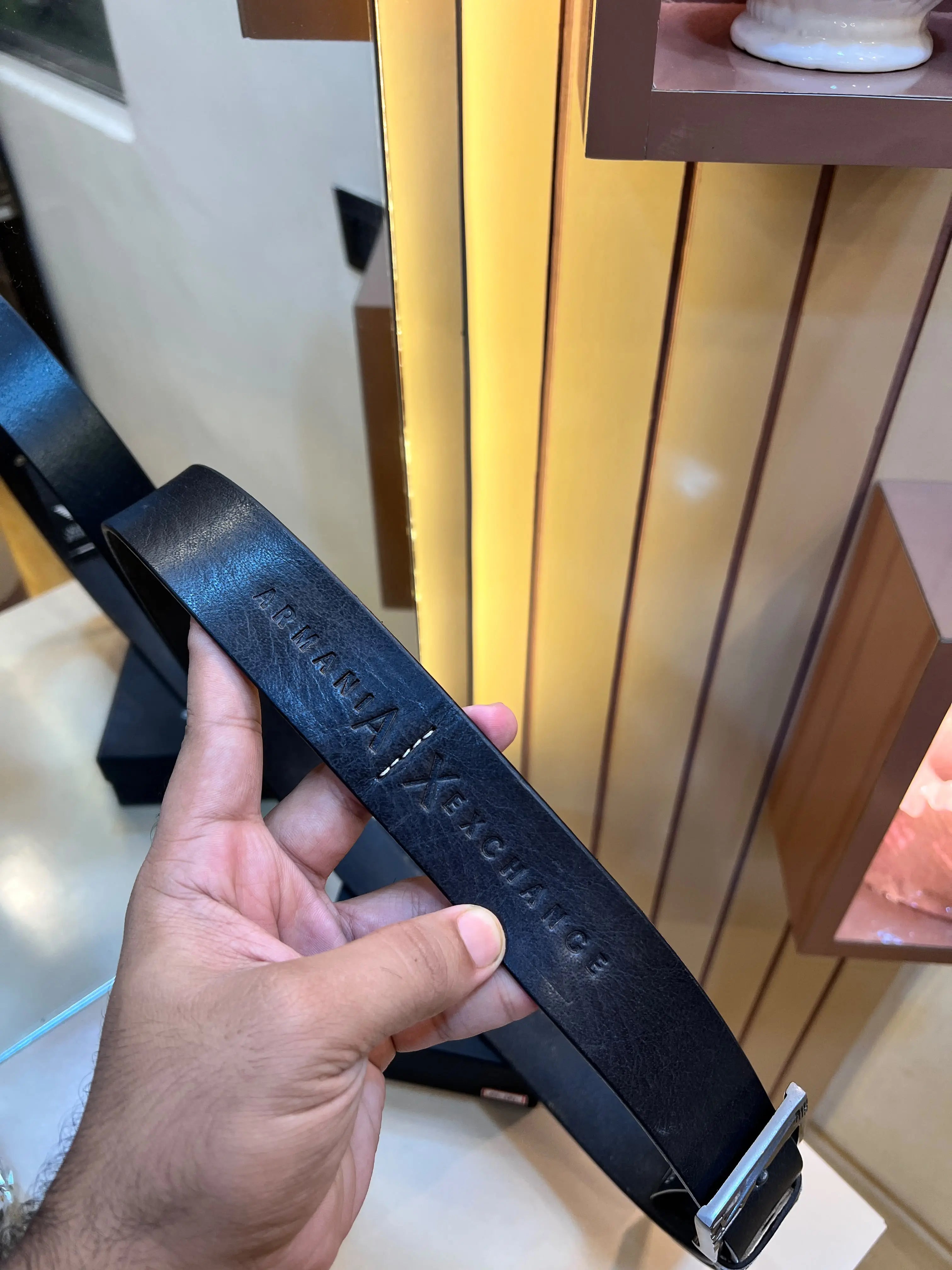 AX ARMANI EXCHANGE PREMIUM QUALITY IMP LEATHER BELTS WITH OG BOX