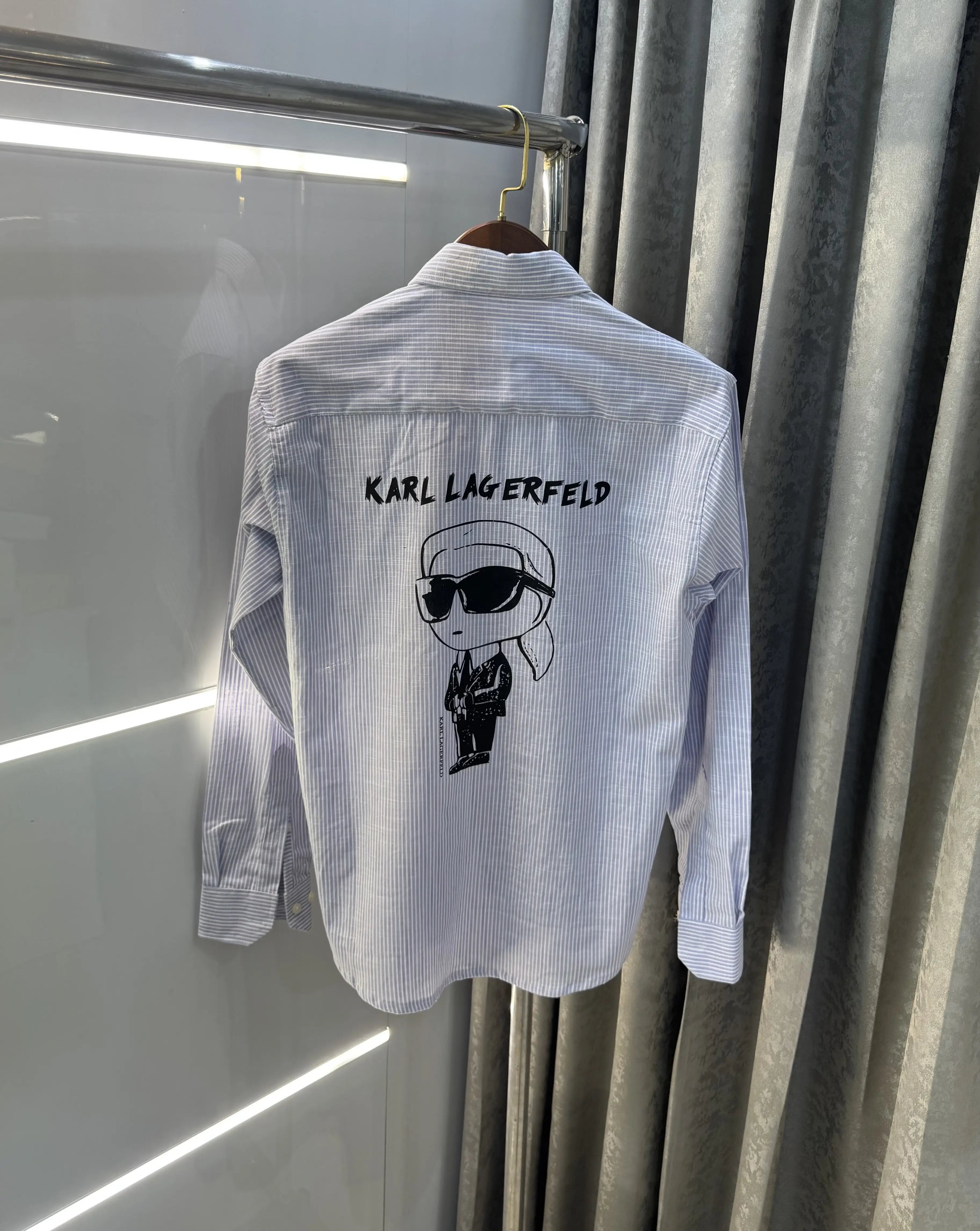 Karl Lagerfeld Purple Printed Premium Shirt