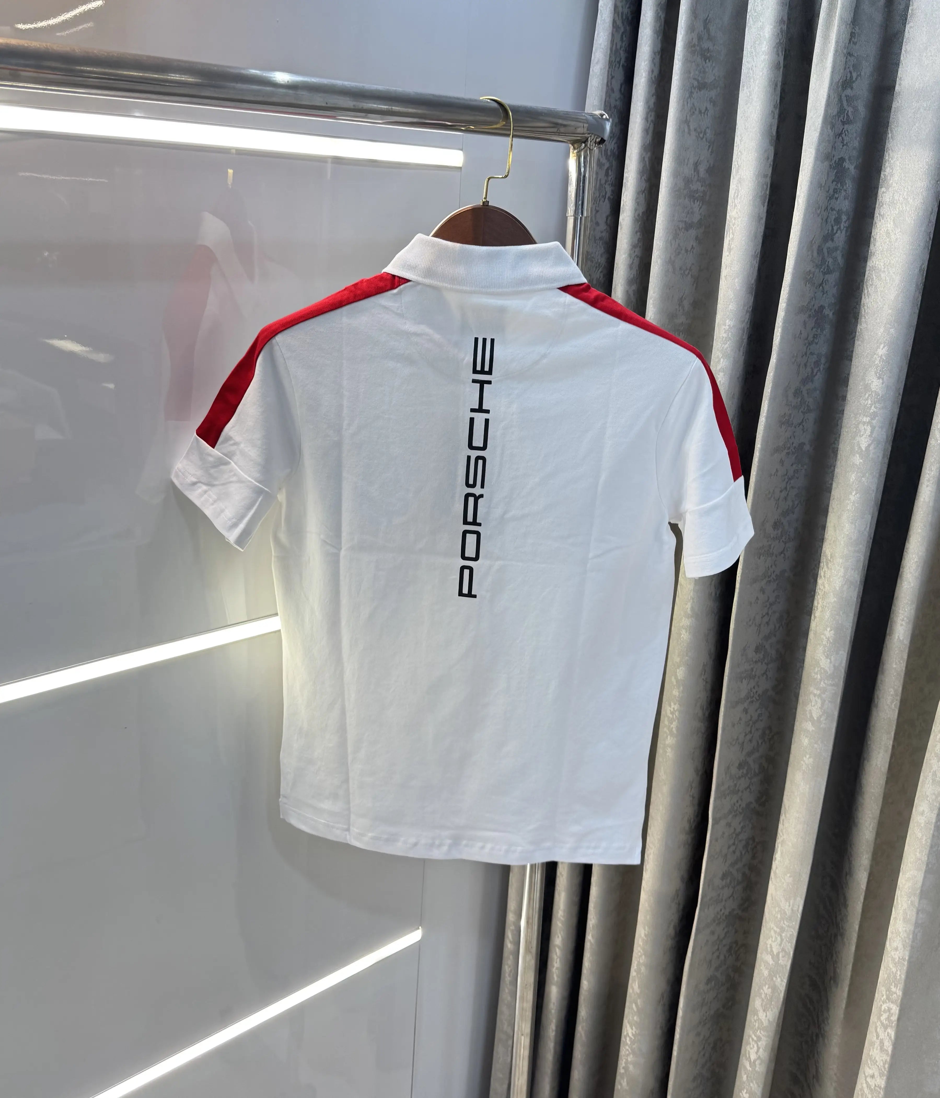 Hug o Boss White Porsch e Edition Premium Polo T-shirt