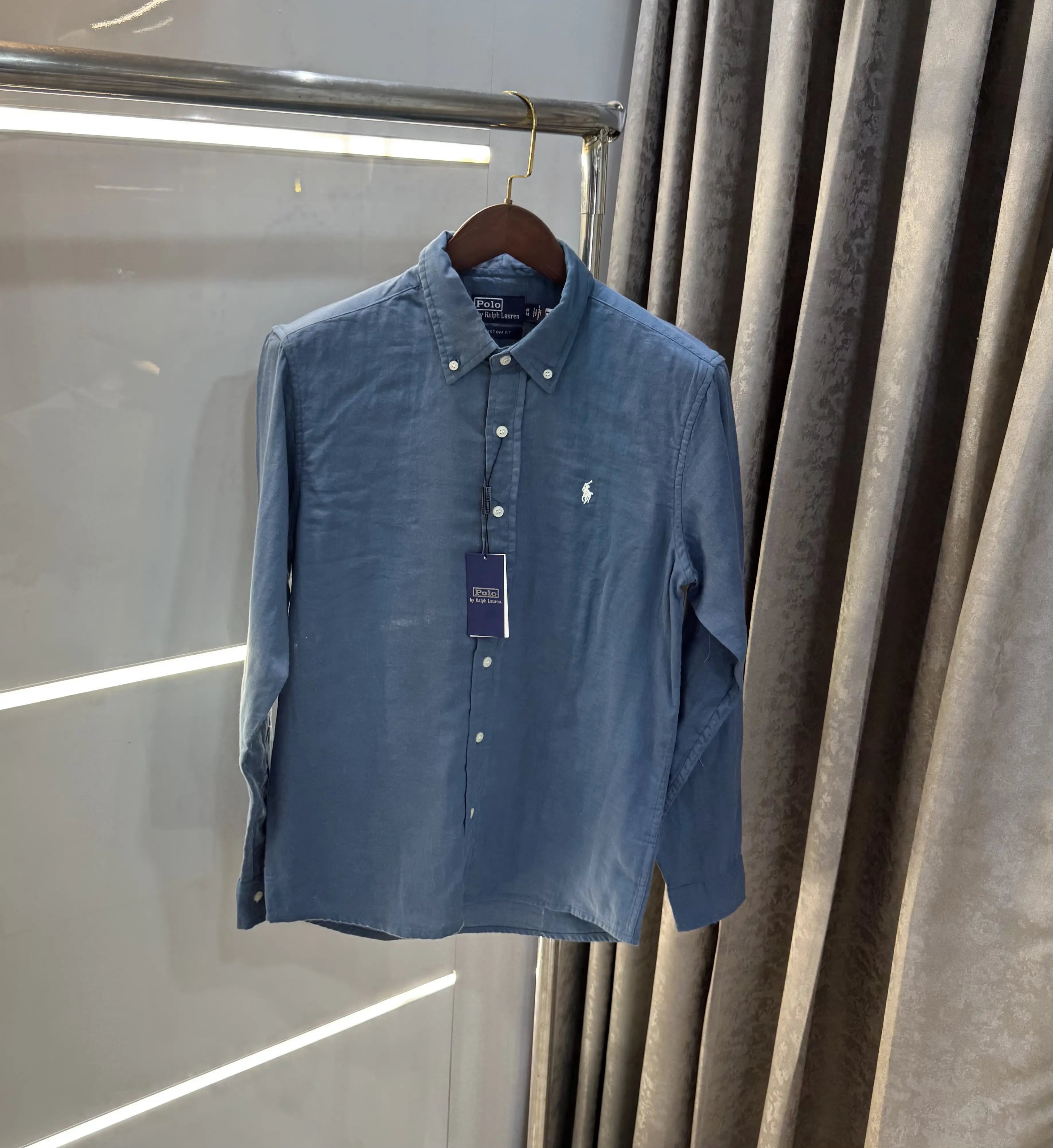 Ralph Lauren Blue Premium Linen Shirt