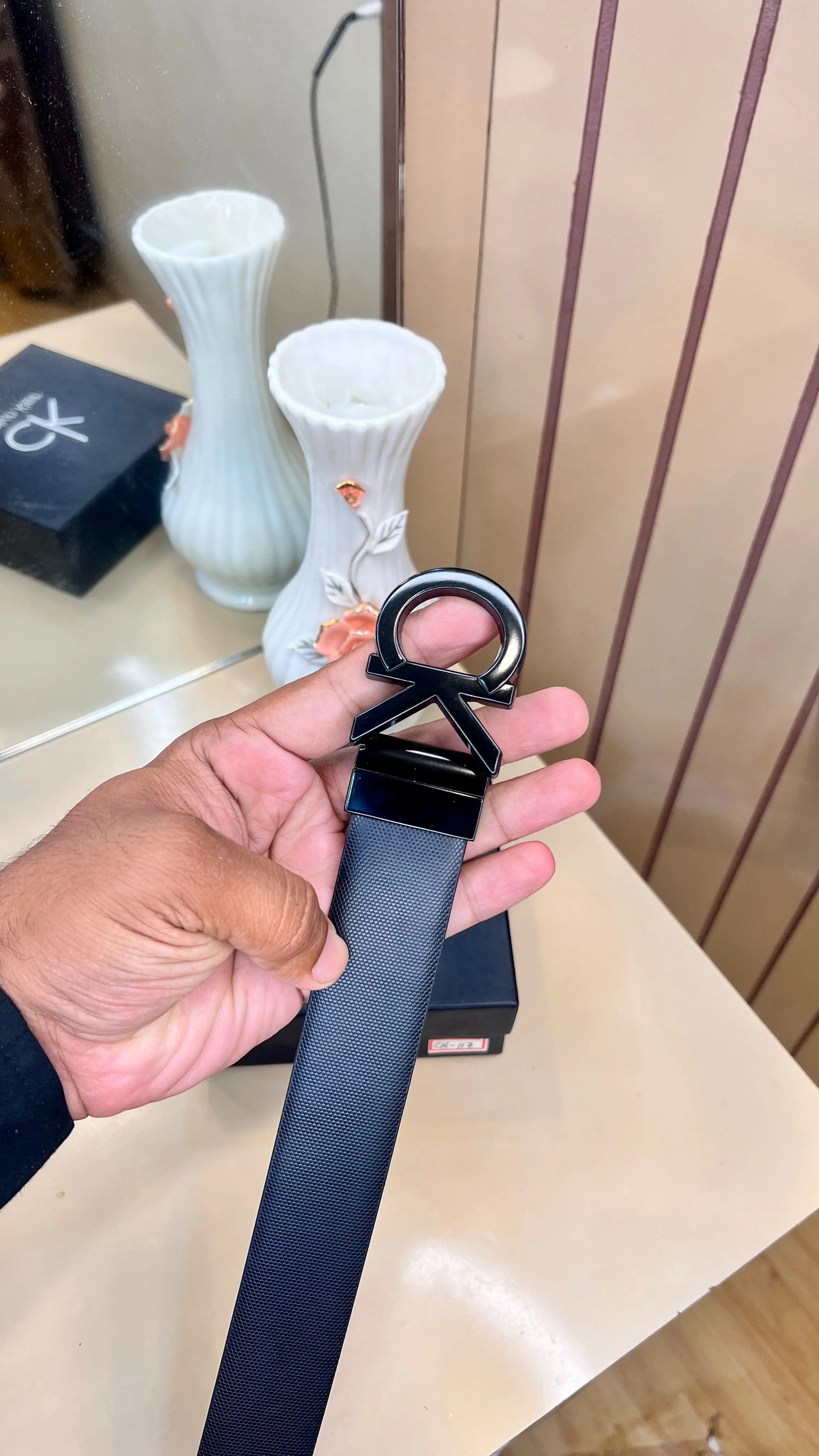 CK CALVIN KLEIN PREMIUM QUALITY REVERSEABLE BELT WITH OG BOX