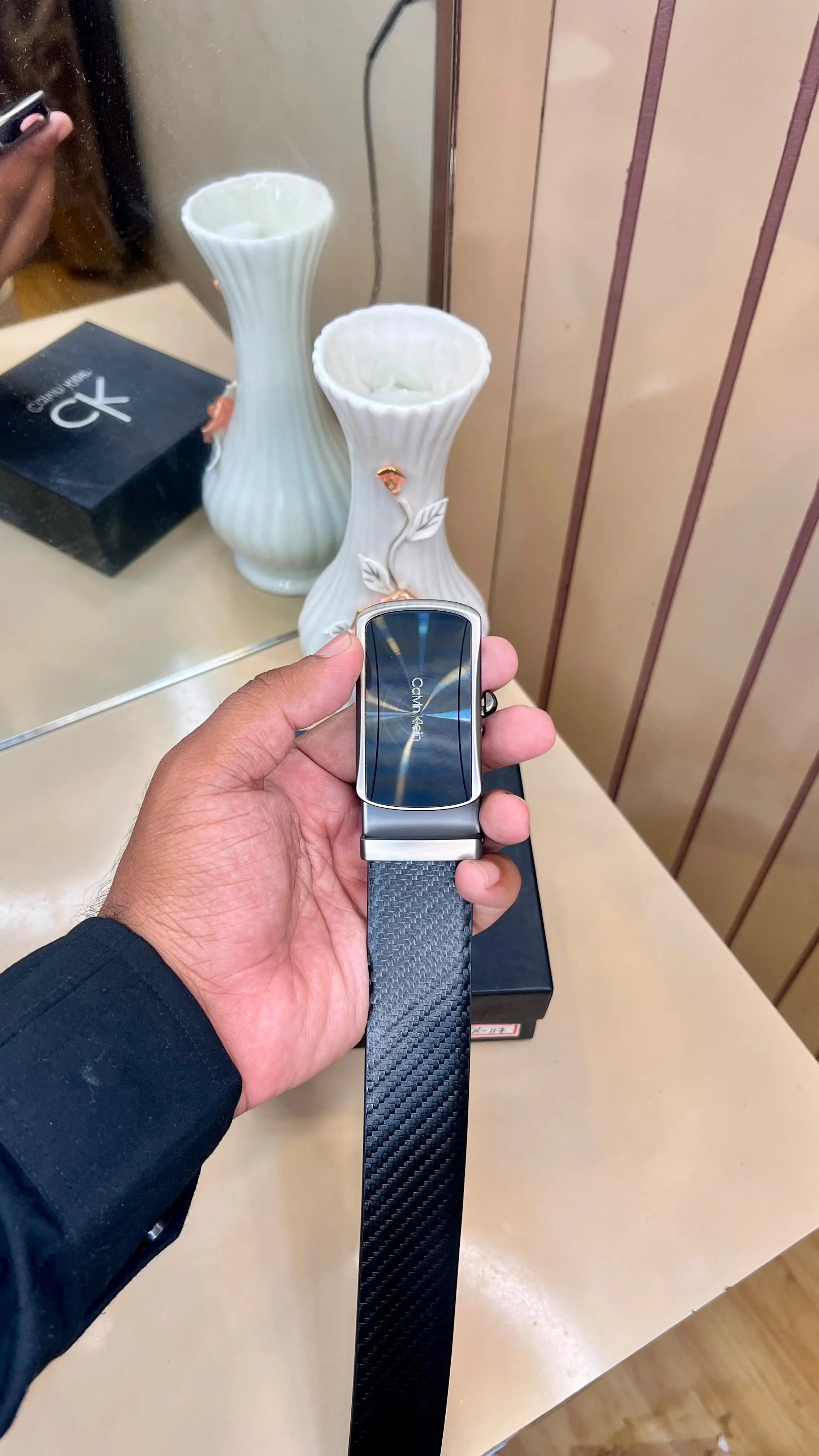 CK CALVIN KLEIN PREMIUM QUALITY IMP AUTOLOCK & REVERSIBLE BELT WITH OG BOX 