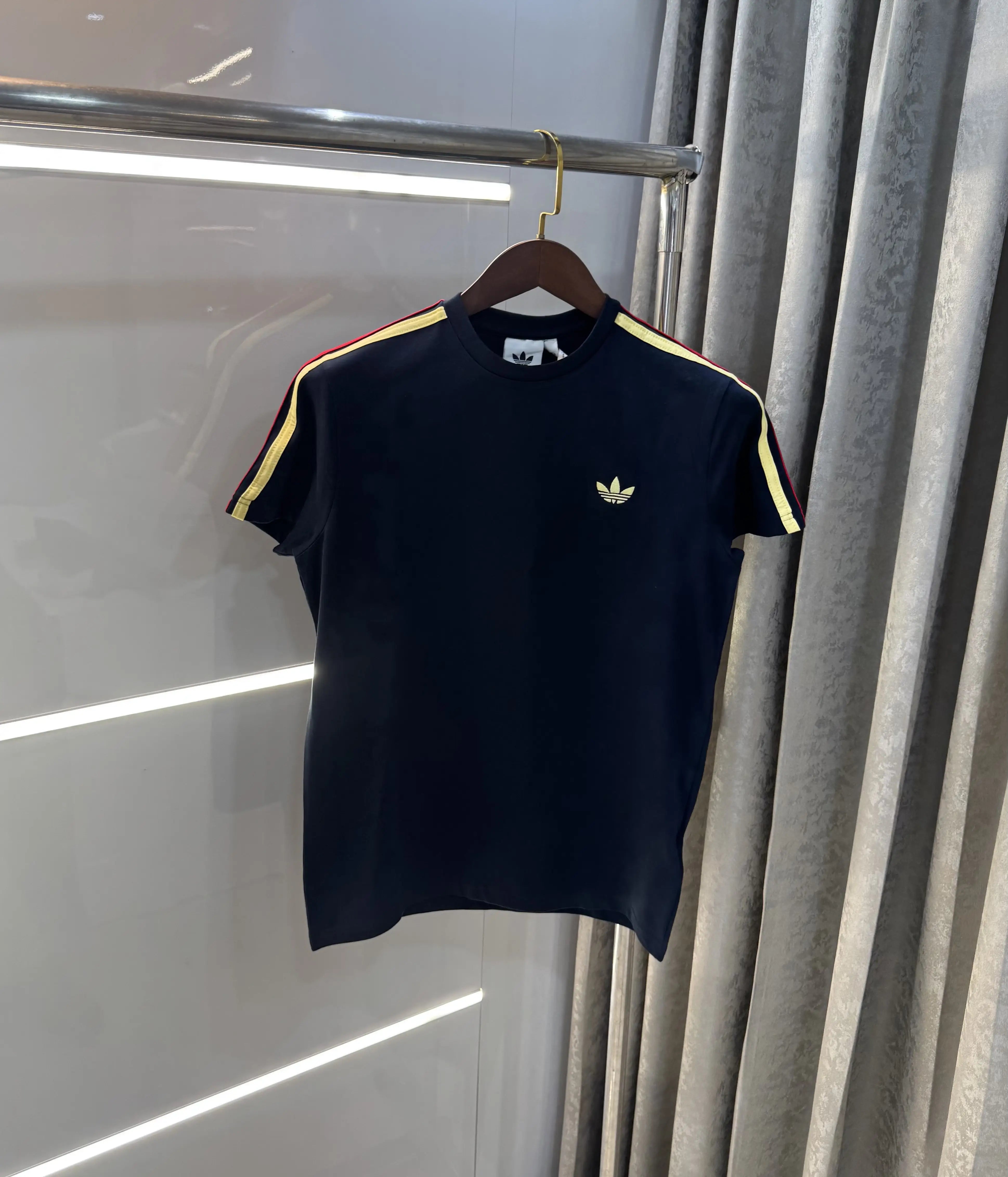 Adidas Blue Printed Premium Classic T-Shirt